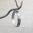 Lightweight hoop earrings - Titanium ear wires - Boho hand hammered - Rustic star stamped unique hoops - Hypoallergenic - Madebyjenwren
