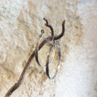 Lightweight hoop earrings - Titanium earwires - Boho hand hammered - Rustic diamond stamped unique hoops - Hypoallergenic - Madebyjenwren