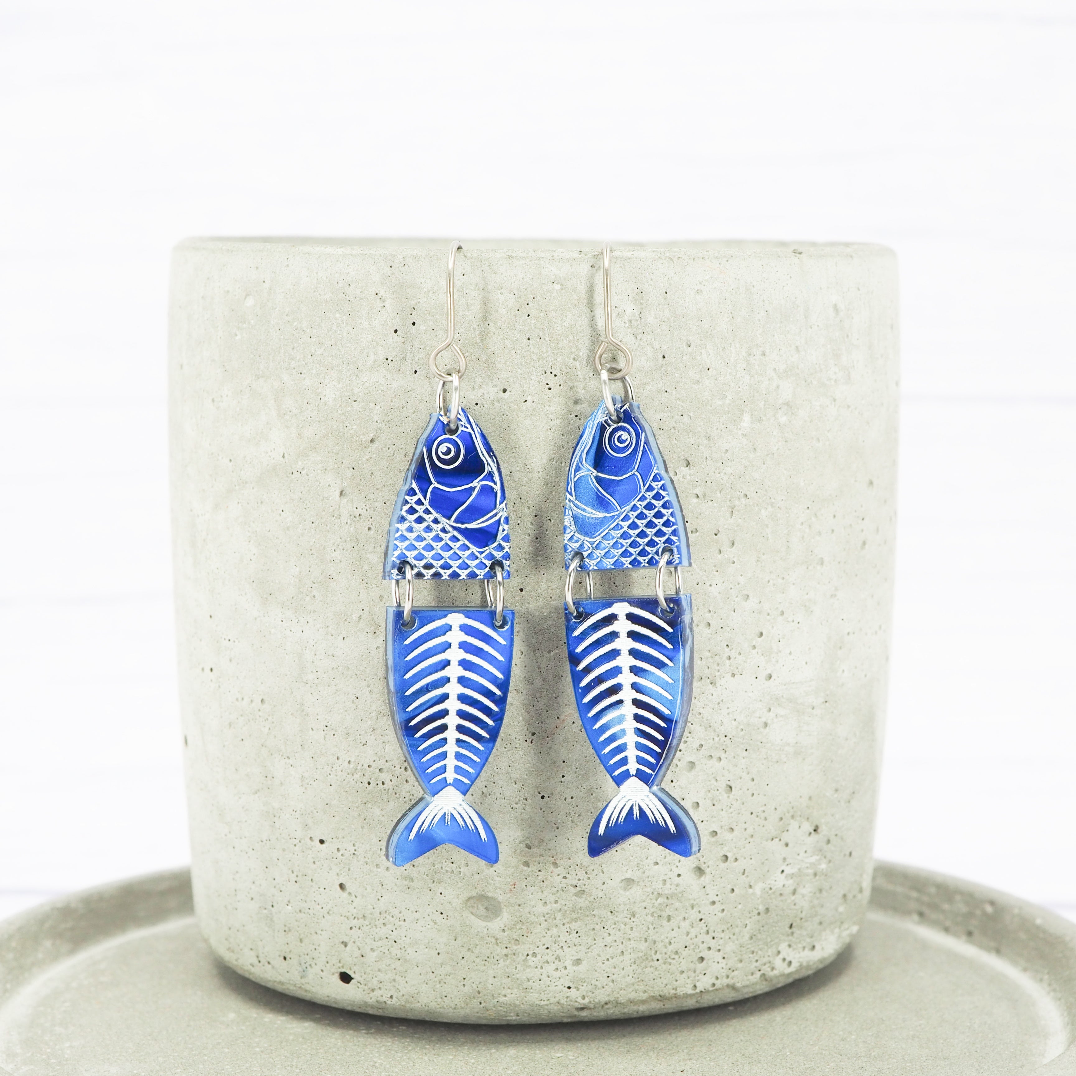 Dangle on sale fish earrings