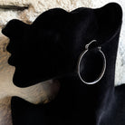 Lightweight hoop earrings - Titanium earwires - Boho hand hammered - Rustic diamond stamped unique hoops - Hypoallergenic - Madebyjenwren